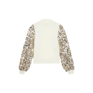Mint Velvet Cream Sequin Sleeve Jumper